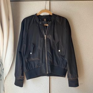 Black bomber jacket from Free People